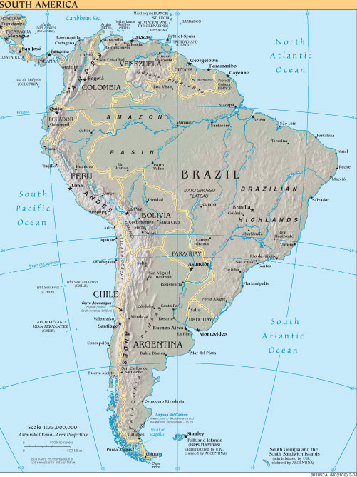 south american delineation